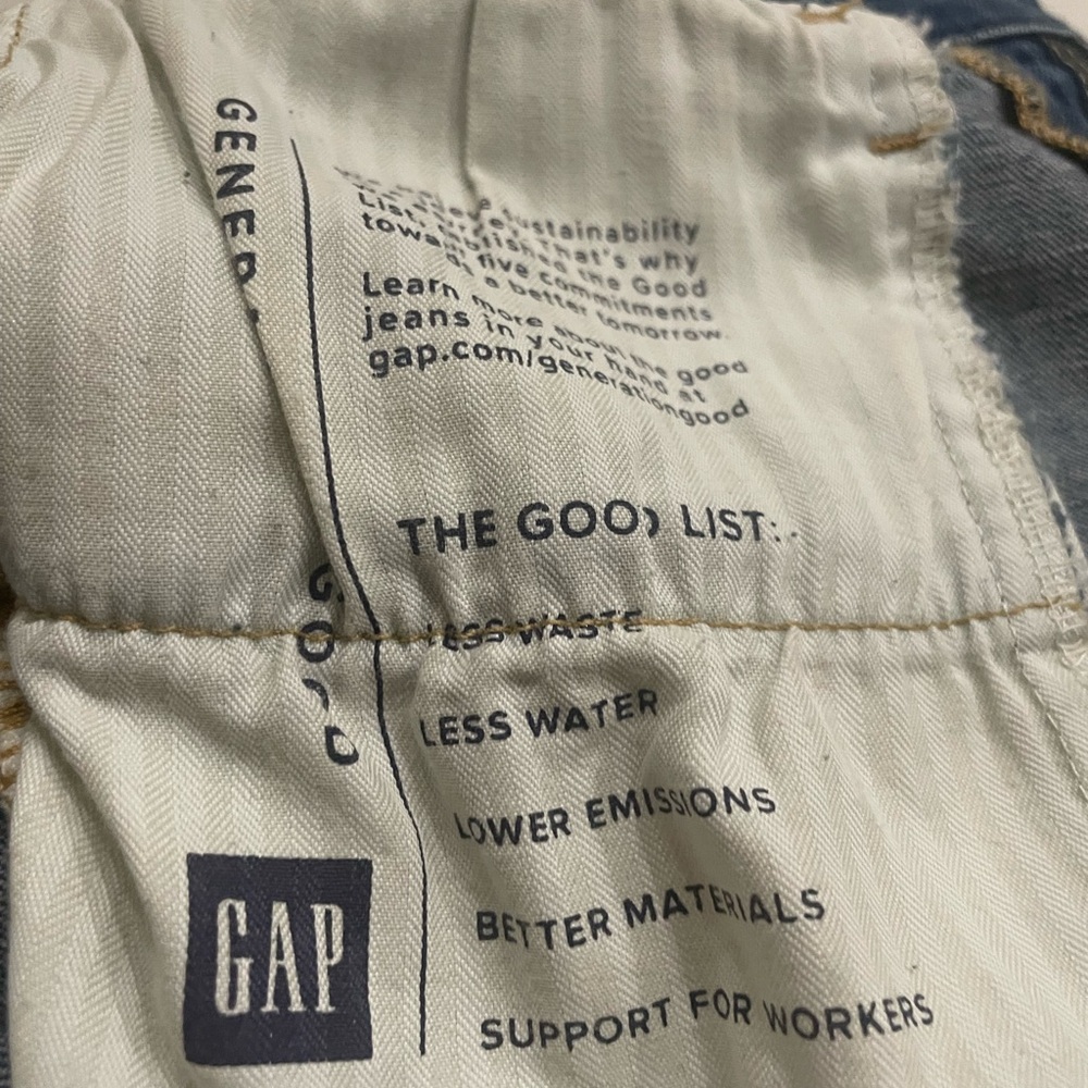 Gap Wash Cuffed Midi Denim Jean Shorts 27/4 - Picture 2 of 5
